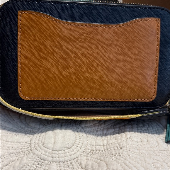 Marc Jacobs Camera Bag - Black, Camel and Teal Crossbody Bag with Gold Accents - Picture 13 of 14